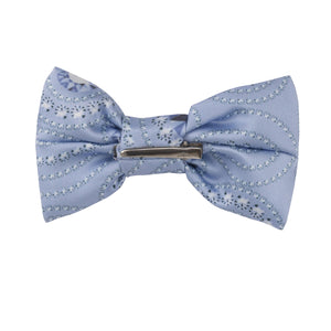 AW24 ADee PIPPY Iced Blue Diamond Print Bow Hair Clip