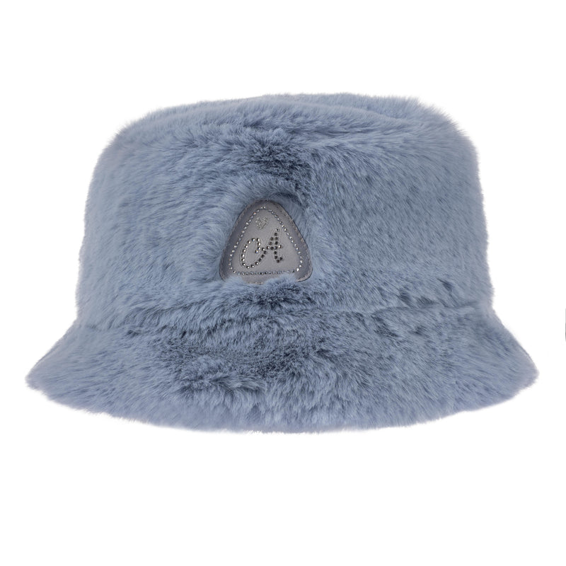 AW24 ADee PALOMA Iced Blue Faux Fur Bucket Hat