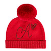 AW24 ADee RANI Red Knitted Pom Pom Hat