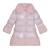 AW24 ADee SARAH Baby Pink Faux Fur Trim Jacket