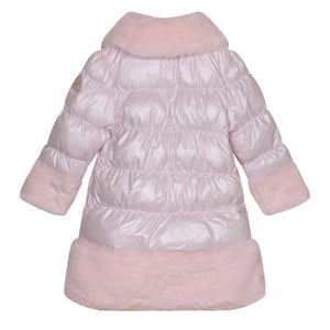 AW24 ADee SARAH Baby Pink Faux Fur Trim Jacket