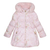 AW24 ADee STELLA Baby Pink Faux Fur Hooded Teddy Print Jacket