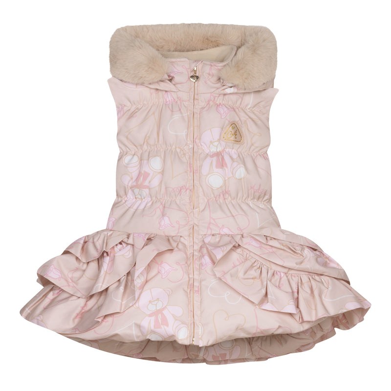 AW24 ADee STORMI Beige Faux Fur Teddy Print Gilet