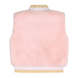 AW24 ADee SALLY Baby Pink Faux Fur Gilet