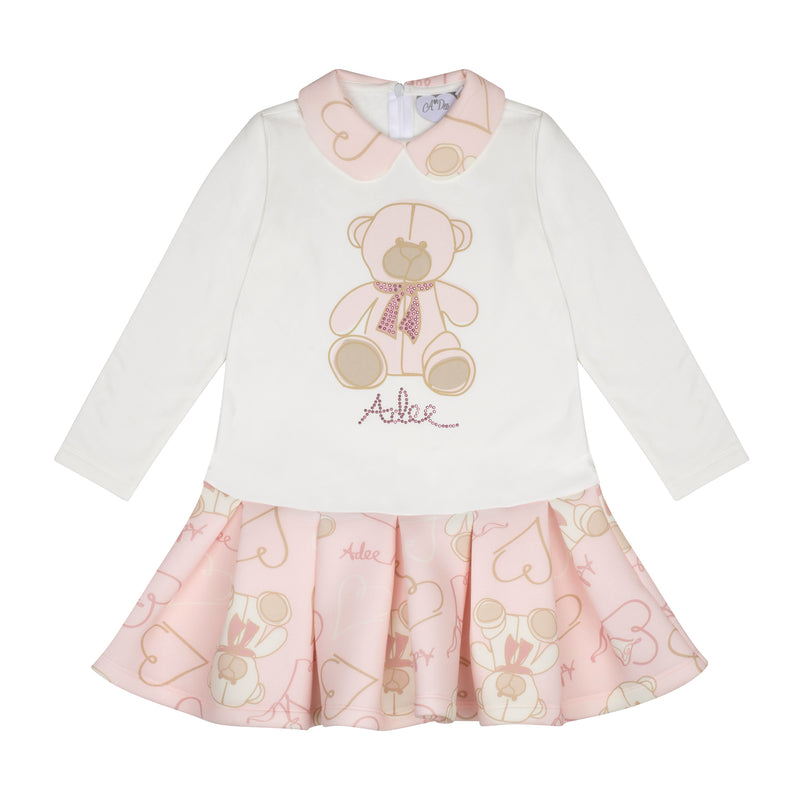 AW24 ADee SCARLETT Snow White Teddy Pleated Dress