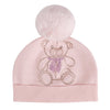 AW24 ADee SABRINA Baby Pink Knitted Pom Pom Teddy Hat