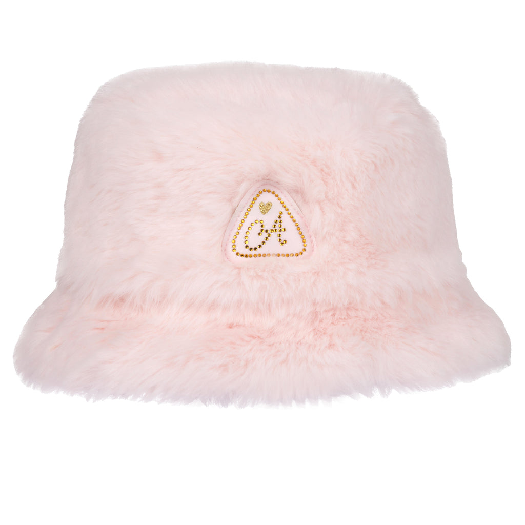 AW24 ADee SYLVIA Baby Pink Faux Fur Bucket Hat