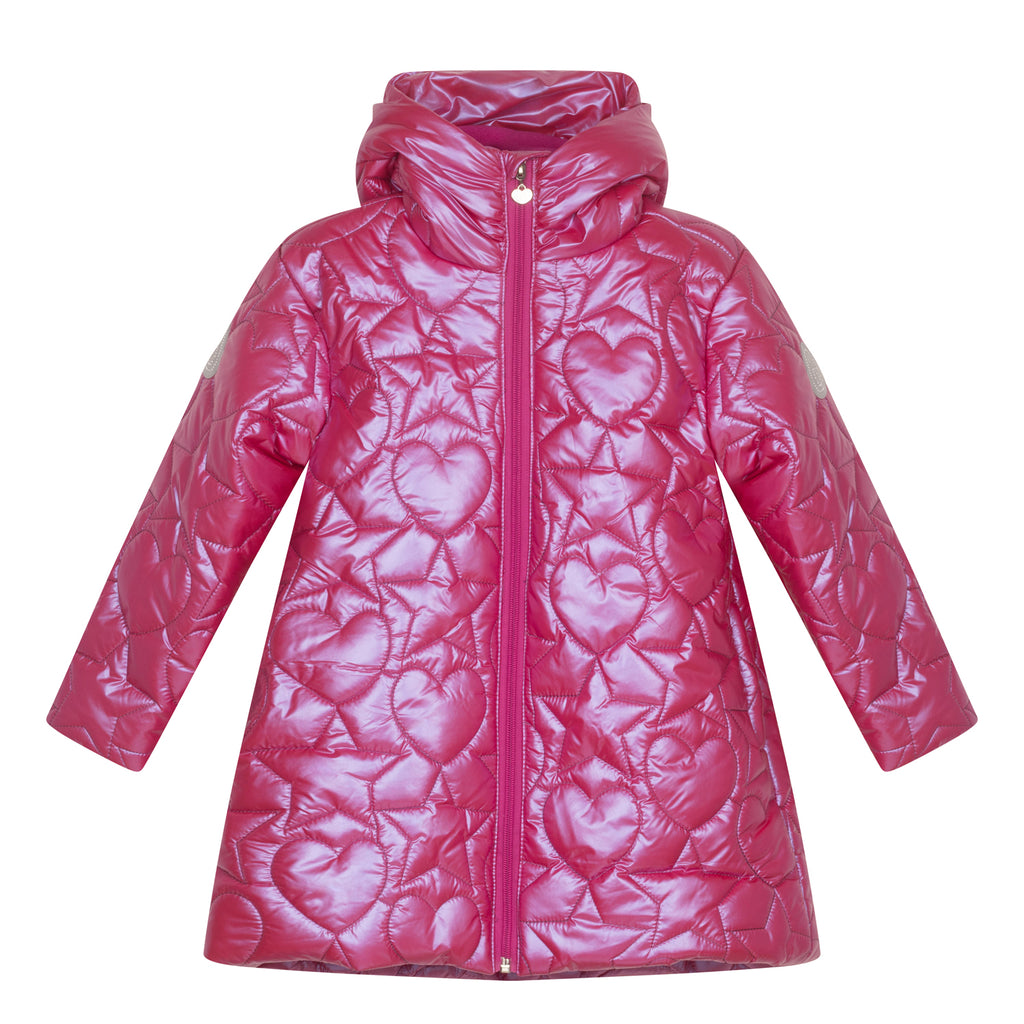 AW24 ADee TARA Hot Pink Metallic Embroidered Puffer Jacket