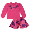 AW24 ADee TIFFANY Hot Pink Hearts & Stars Print Short Set