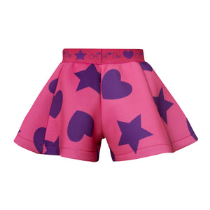 AW24 ADee TIFFANY Hot Pink Hearts & Stars Print Short Set