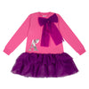 AW24 ADee THEA Hot Pink & Purple Bow Logo Sweat Dress