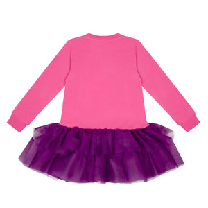 AW24 ADee THEA Hot Pink & Purple Bow Logo Sweat Dress