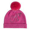 AW24 ADee TAMSON Hot Pink Knitted Logo Pom Pom Hat