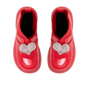 AW24 ADee MARY JANE Back To School Red Heart Sock Wellies