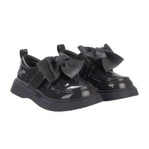 AW24 ADee MARY BOW Back To School Dark Grey Bow Shoes