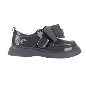 AW24 ADee MARY BOW Back To School Dark Grey Bow Shoes