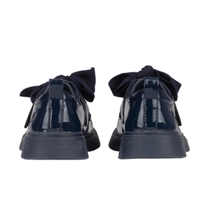 AW24 ADee MARY BOW Back To School Navy Blue Bow Shoes