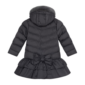 ADee BECKY Back To School Dark Grey Faux Fur Coat