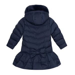 ADee BECKY Back To School Navy Blue Faux Fur Coat