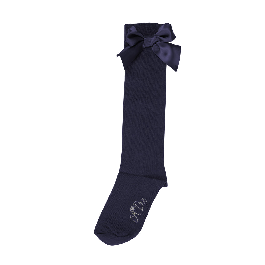 AW24 ADee BINKY Back To School Navy Blue Bow Socks