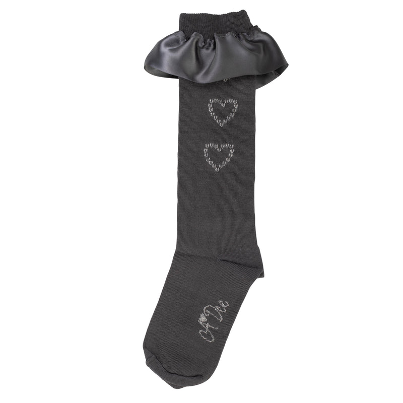 AW24 ADee BETTY Back To School Dark Grey Heart Socks