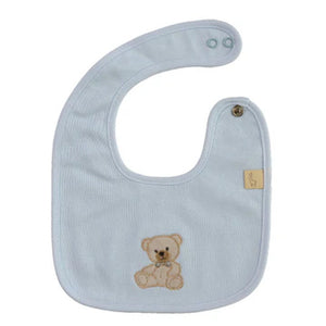 Baby Gi Pale Blue Cotton Sweet Teddy Bib