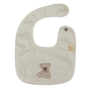 Baby Gi Ivory Cotton Sweet Teddy Bib