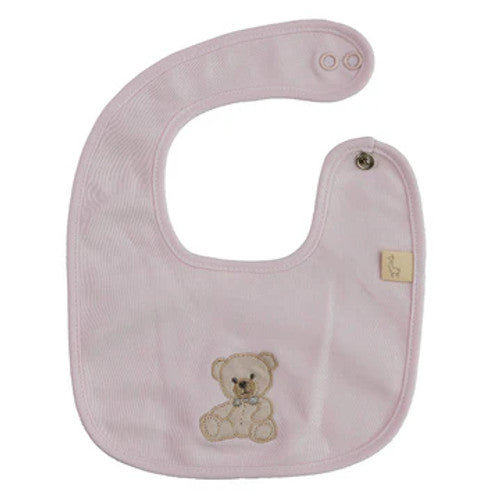 Baby Gi Pale Pink Cotton Sweet Teddy Bib