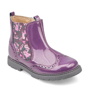 Start-Rite CHELSEA Blackcurrant Glitter Patent Boots