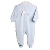 AW24 Baby Gi Pale Blue Cotton Angel Wings Babygrow