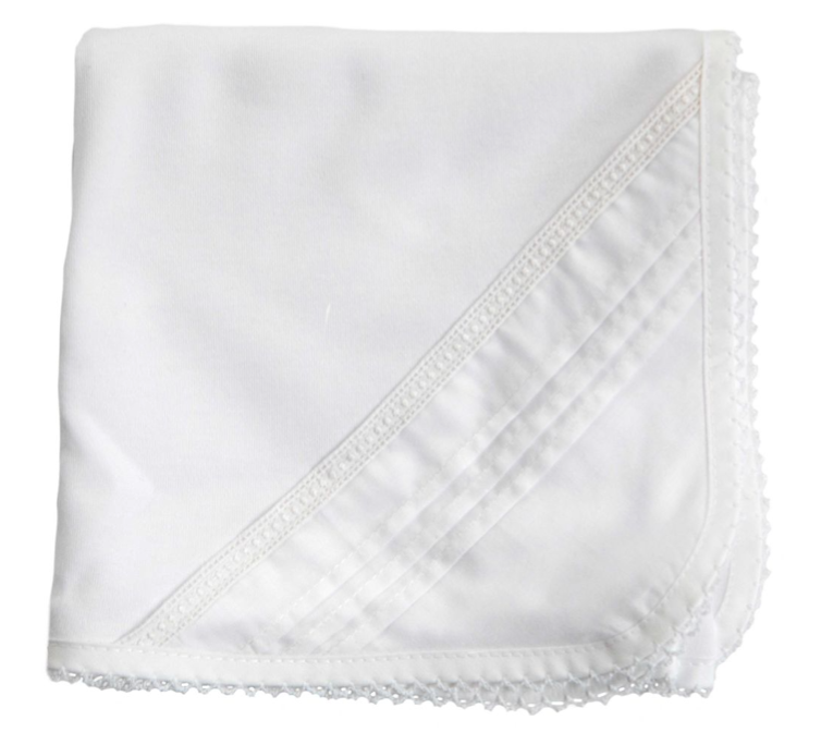 Baby Gi White Cotton Broderie Anglaise Blanket