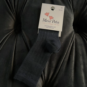 Meia Pata NAVY BLUE Ribbed Long / Knee Socks